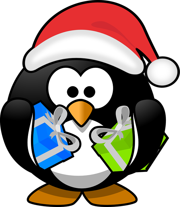 Penguin with presents